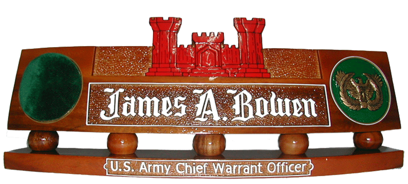 US Army Engineer Desk Nameplate
