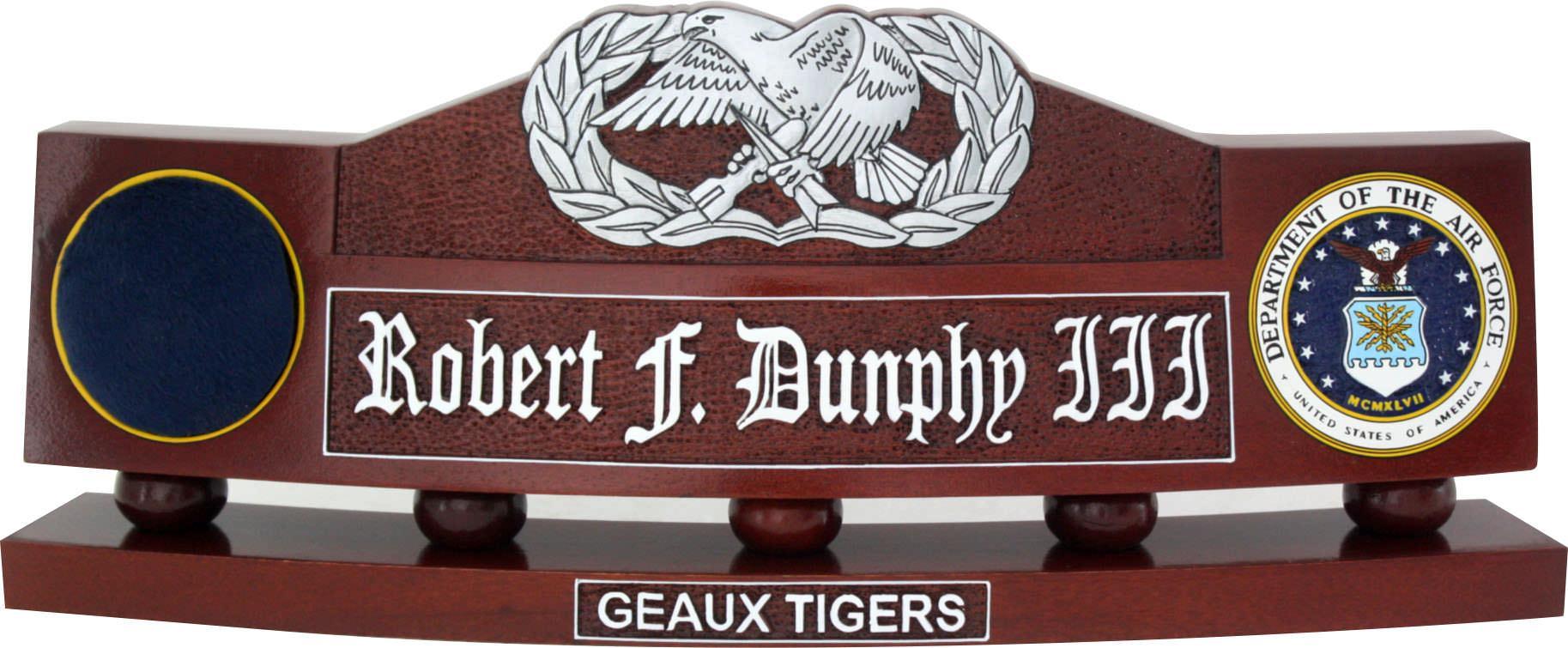 Air Force Maintenance Badge Desk Nameplate