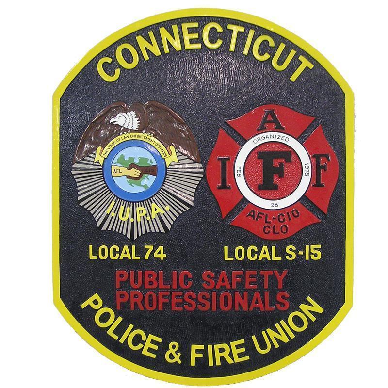 Connecticut Police And Fire Union Cpfu Custom Made Plaque