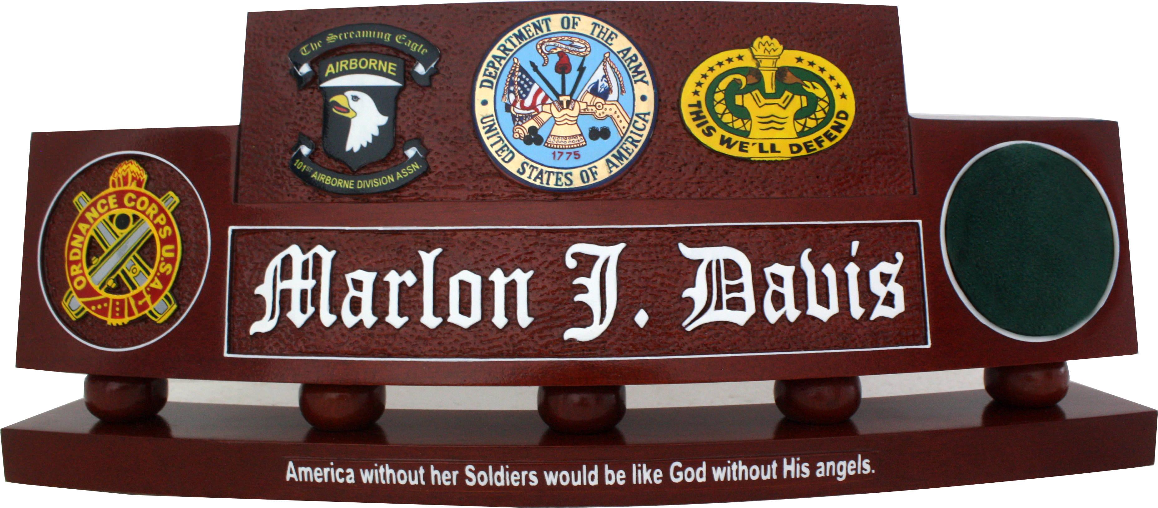 Multi Seals Custom Desk Nameplate