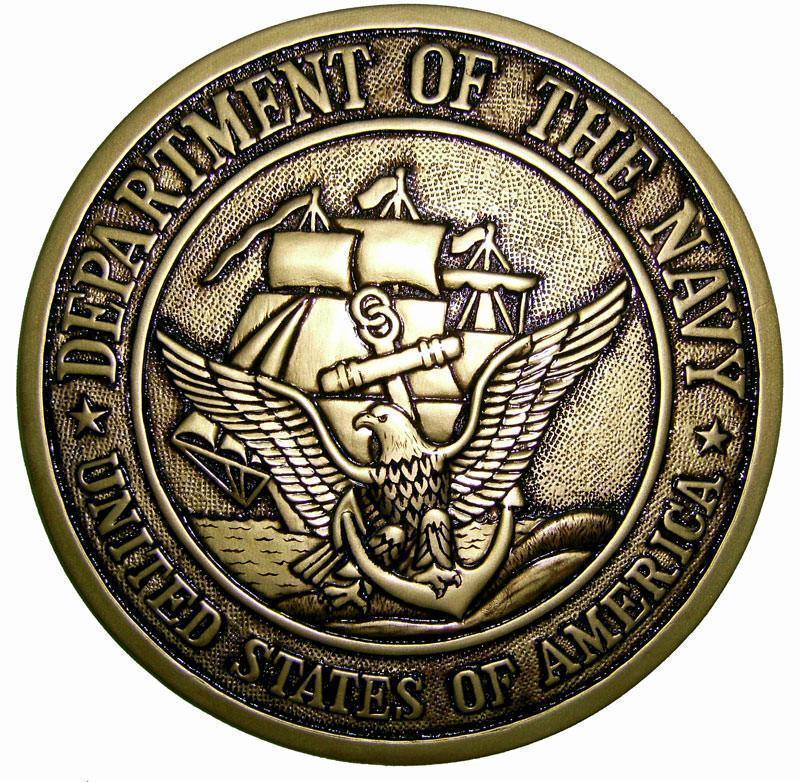 Navy Seal Coin Plaque - Gold/Brass Finish