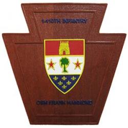 110th infantry regiment army presentation plaque
