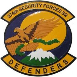 374th Security Forces Squadron Plaque