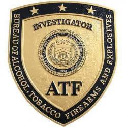 ATF Investigator Badge Plaque 