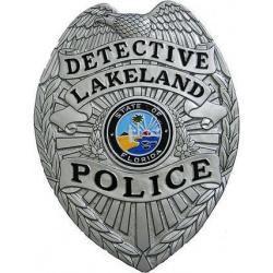 Detective Lakeland Police Badge Plaque 