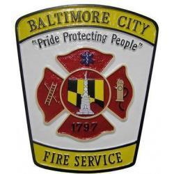 Fire Service Baltimore City Patch Plaque
