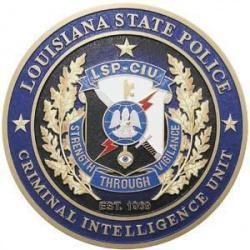 Louisiana State Police Criminal Intelligence Unit Plaque