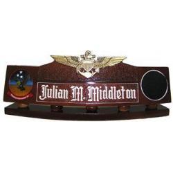 Navy Flight Wing Desk Nameplate 