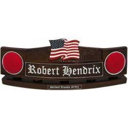 Stars and Stripes US Flag Design1 Desk Nameplate 