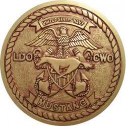 USN LDO CWO Mustang Coin Plaque