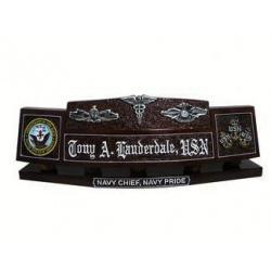 USN Trio-Wings Desk Nameplate