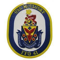 USS McClusky FFG 41 Plaque 