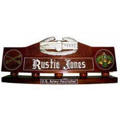 US Army Combat Action Badge Desk Name Plate 