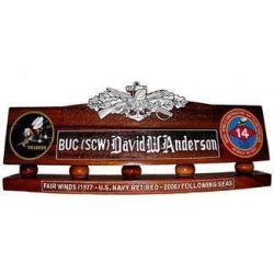 US Navy SeaBee Desk Nameplate 2 