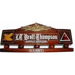 US Navy Supply Officer Desk Nameplate 