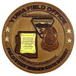 Yuma Field Office Field Staff Ranger Retirement Plaque