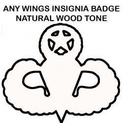 custom wings oversize natural finish