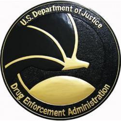 DEA Seal Podium Plaque: Black & Gold Variation 