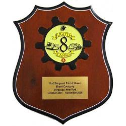 8th Tank Battalion Custom Shield Plaque