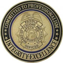 Georgia State Board of Pardons and Paroles Integrity Excellence Seal Plaque 