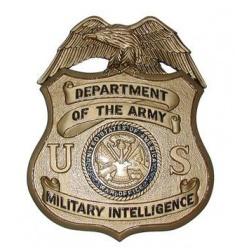 military intelligence badge plaque