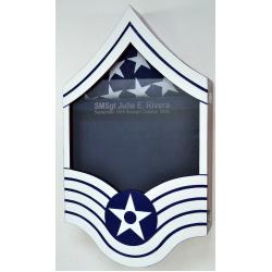 shadow box us air force e8 painted finish