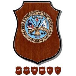 us military department plaque shield design