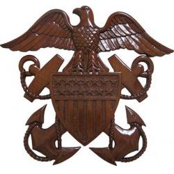 us navy officers crest insignia plaque