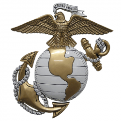 usmc ega eagle globe and anchor plaque painted