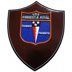 uss forrest b royal presentation plaque