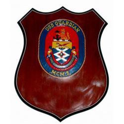 uss guardian mcm-5 ships crest plaque