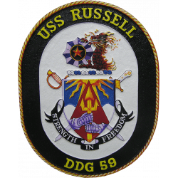 uss russell seal plaque