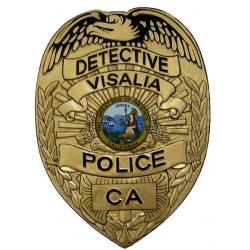 visalia police department badge plaque