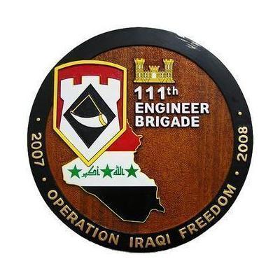 111th Engineer Brigade Seal Plaque