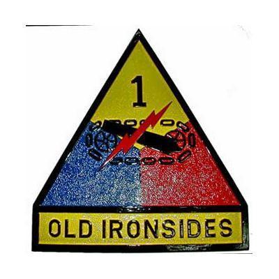 1st Armored Division Old Ironside Military Patch Plaque