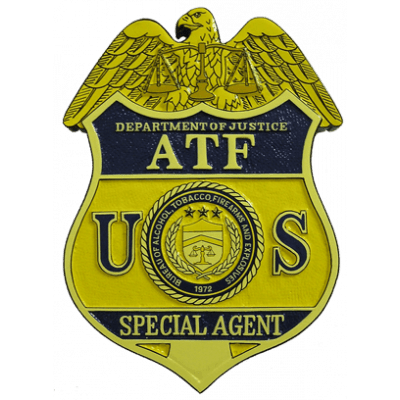 ATF Alcohol Tobacco Firearms Badge Plaque