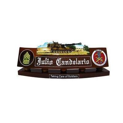Custom Painted Top Design Desk Nameplate