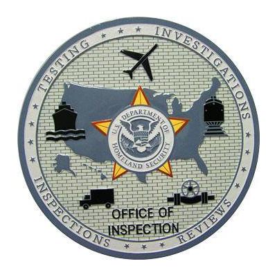DHS Office of Inspection Plaque