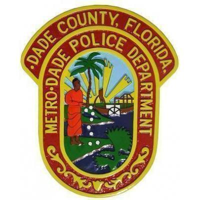 Dade County Police Patchl Plaque