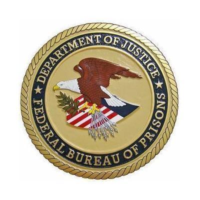 Department of Justice Federal Bureau of Prisons Seal Plaque