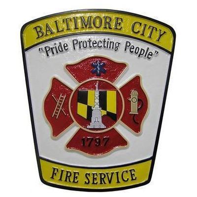 Fire Service Baltimore City Patch Plaque