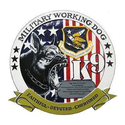 Military Working Dog 64th AEG Plaque