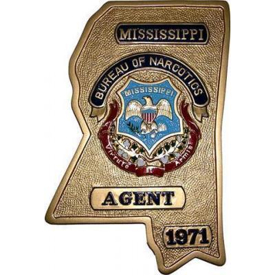 Mississippi Bureau of Narcotics Agent Badge Plaque