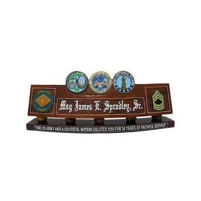 Multi Seals Custom Desk Nameplate