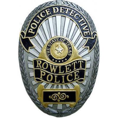 Rowlett Police Department Detective Badge Plaque