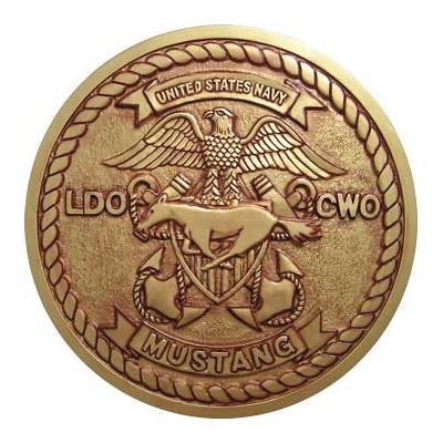 USN LDO CWO Mustang Coin Plaque