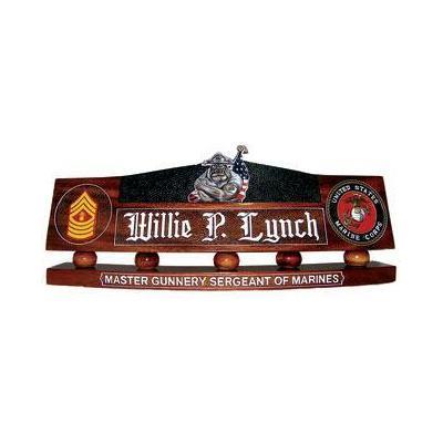 US Marine Corps Bulldog Desk Nameplate example 2