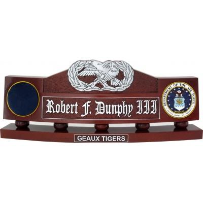 air_force_maintenance_badge_desk_nameplate_with_rank_pin_cushion