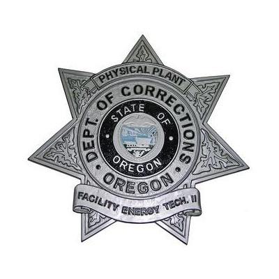 department of corrections physical plant facility energy badge plaque