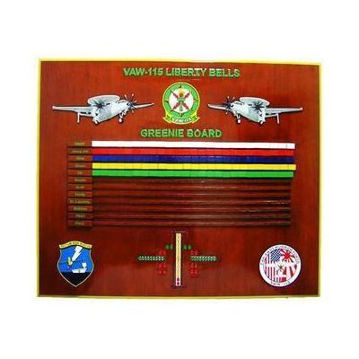 greenie board vaw-115 liberty bells navy deployment plaque